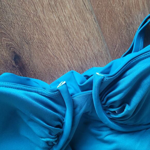 Womens S Underwire One Piece Swimsuit Tummy Control Ruched Bathing B2prity Green - Picture 16 of 16